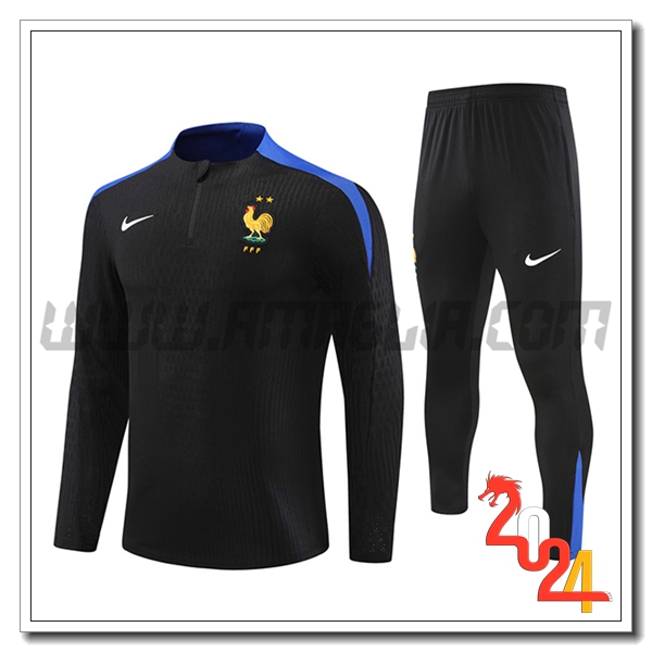 Tuta Allenamento Francia Nero/Blu 2024 2025