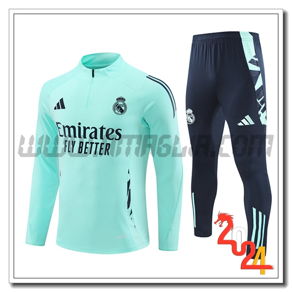 Tuta Allenamento Real Madrid Verde/Blu 2024 2025