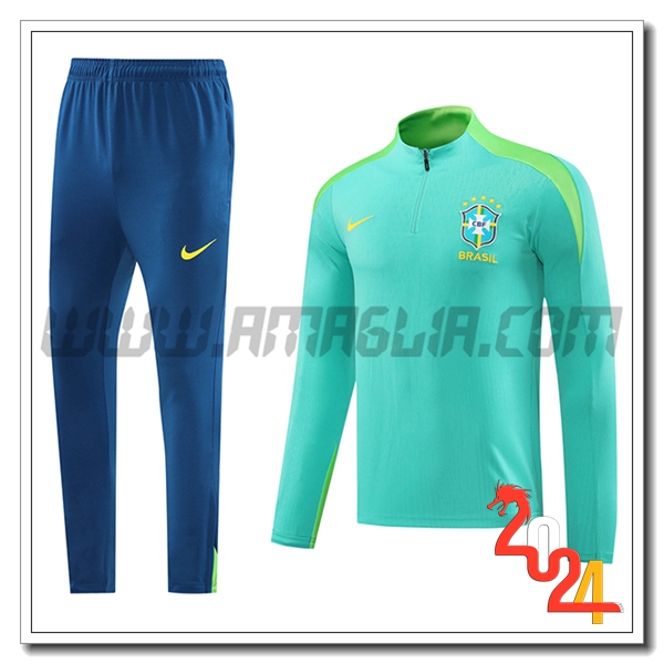 Tuta Allenamento Brasile Verde 2024 2025 -03