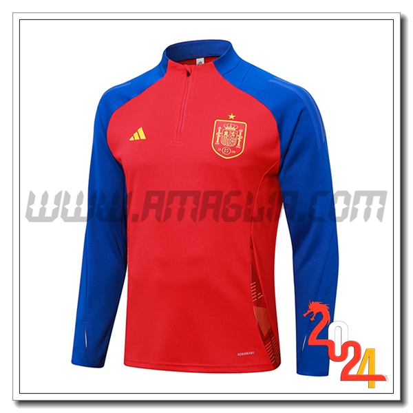 Felpa Allenamento Spagna Rosso/Blu 2024 2025