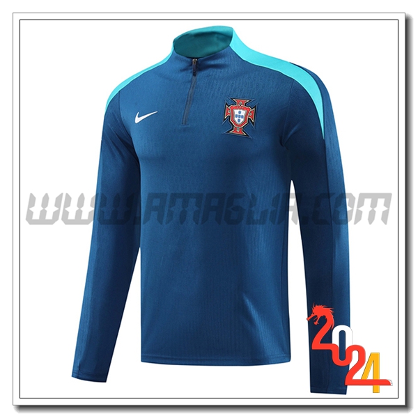 Felpa Allenamento Portogallo Blu Reale 2024 2025