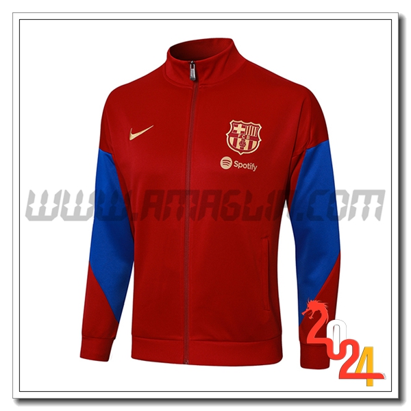 Giacca Calcio FC Barcellona Rosso/Blu 2024 2025 -02