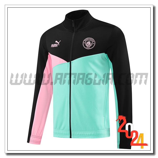 Giacca Calcio Manchester City Nero/Rosa/Verde 2024 2025
