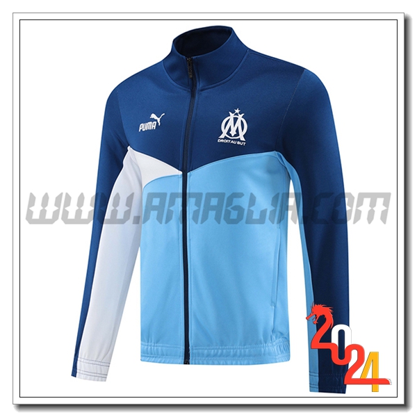 Giacca Calcio Marsiglia Blu/Bianco 2024 2025