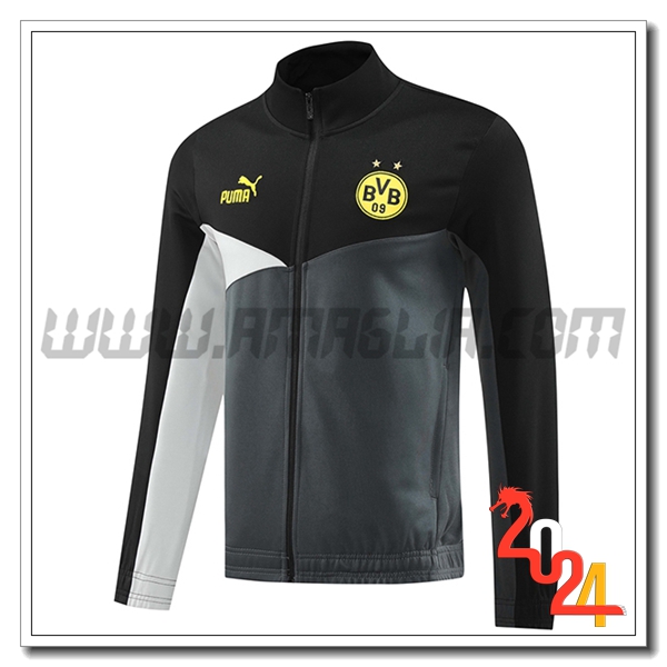 Giacca Calcio Dortmund Nero/Grigio/Bianco/Giallo 2024 2025