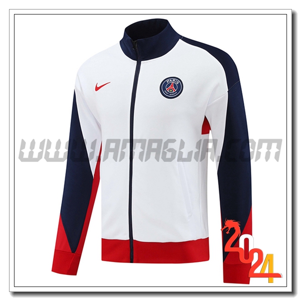 Giacca Calcio PSG Bianco/Blu/Rosso 2024 2025