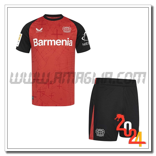 Nuovo Kit Maglia Bayer 04 Leverkusen Bambino Prima 2024 2025
