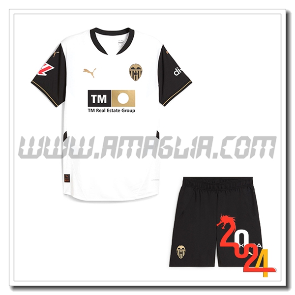 Nuovo Kit Maglia Valencia CF Bambino Prima 2024 2025