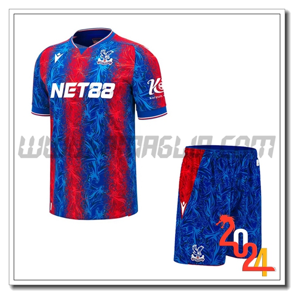 Nuovo Kit Maglia Crystal Palace Bambino Prima 2024 2025