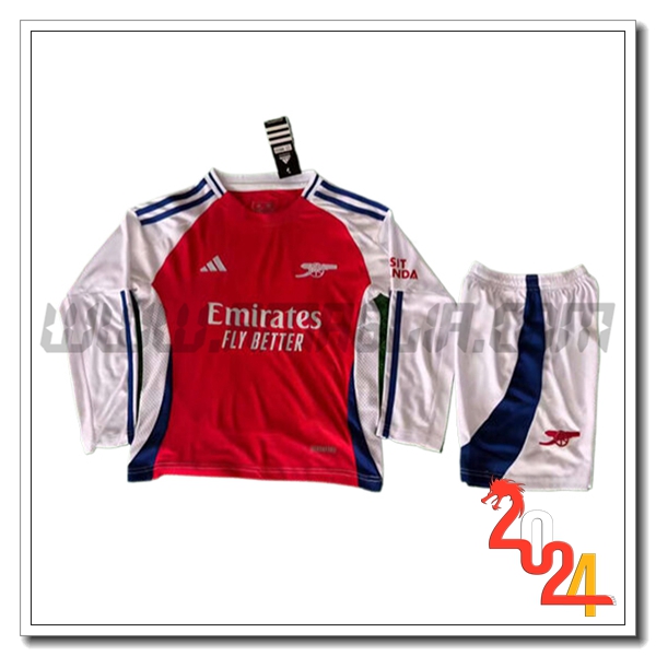 Kit Maglia Arsenal Maniche lunghe Bambino Prima 2024 2025