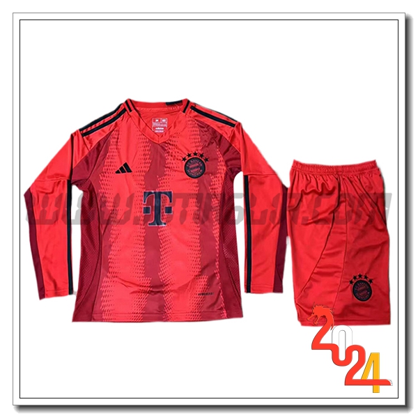 Kit Maglia Bayern Monaco Maniche lunghe Bambino Prima 2024 2025
