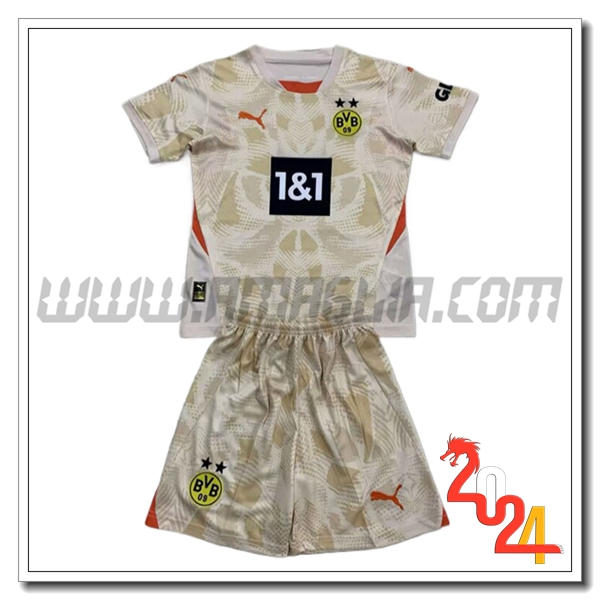 Kit Maglia Portiere Dortmund BVB Bambino 2024 2025 GIALLO