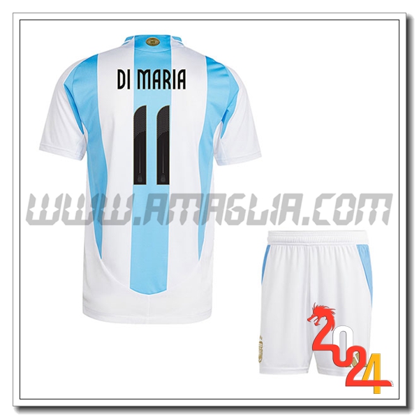 Prima Maglia Squadra Argentina Bambino DI MARIA #11 2024 2025