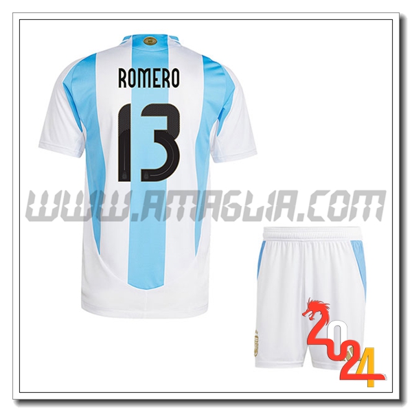 Prima Maglia Squadra Argentina Bambino ROMERO #13 2024 2025