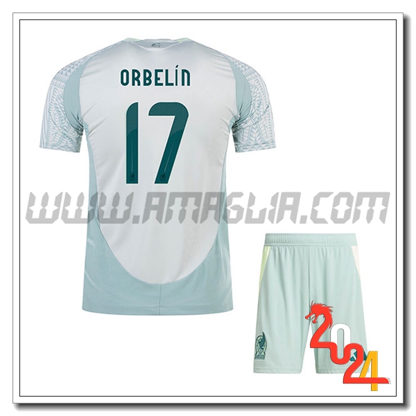 Seconda Maglia Squadra Messico ORBELIN #17 2024 2025