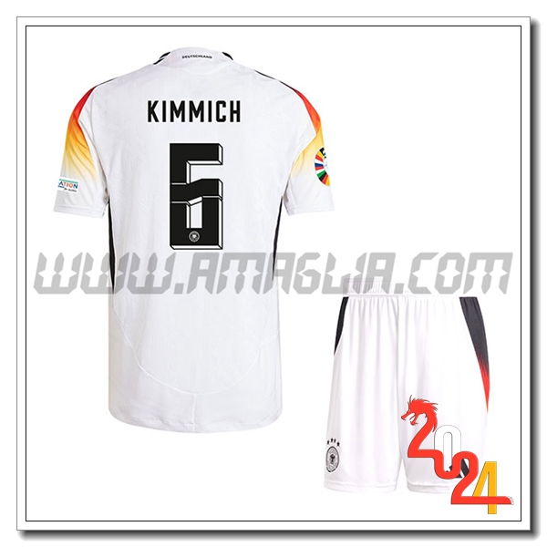 Prima Maglia Squadra Germania Bambino KIMMICH #6 2024 2025