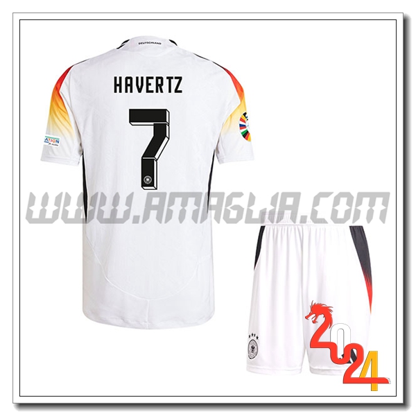 Prima Maglia Squadra Germania Bambino HAVERTZ #7 Verde 2024 2025