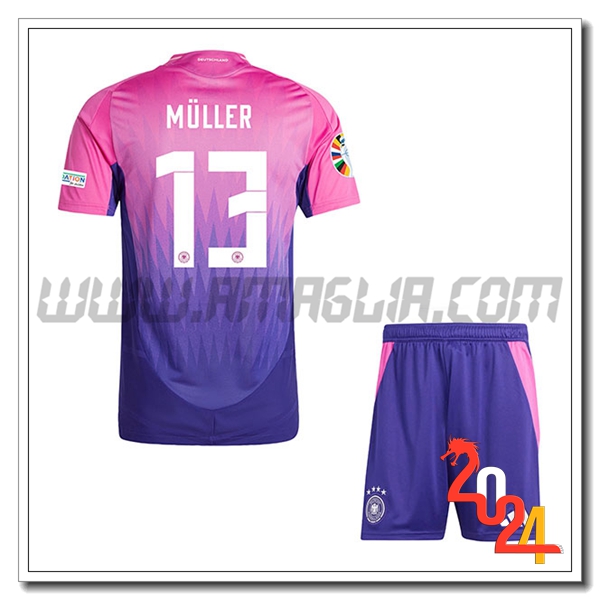 Seconda Maglia Squadra Germania Bambino MULLER #13 2024 2025