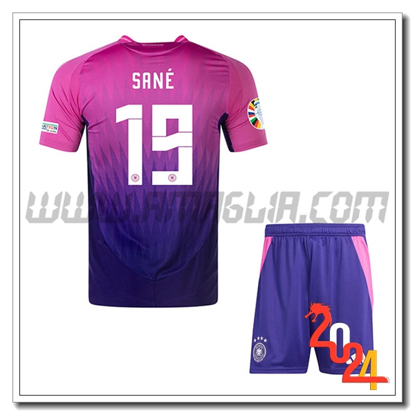 Seconda Maglia Squadra Germania Bambino SANE #19 2024 2025