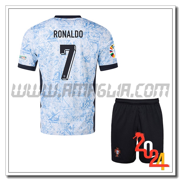 Seconda Maglia Squadra Portogallo Bambino RONALDO #7 2024 2025