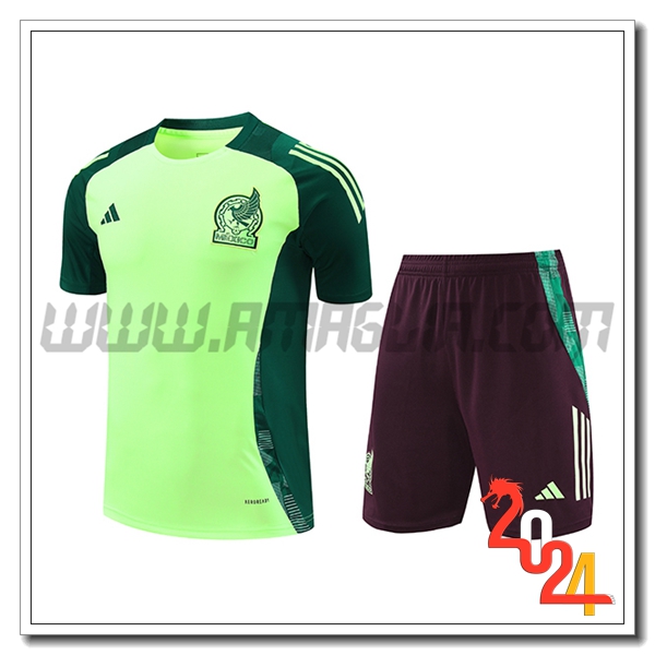 Kit Maglia Allenamento Messico Verde/Marrone 2024 2025 -02