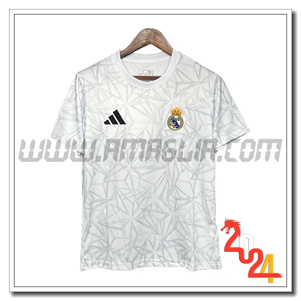 T Shirt Allenamento Real Madrid Bianco 2024 2025