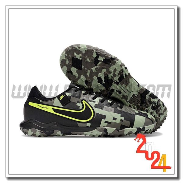 Nike Scarpe Da Calcio Tiempo Legend X Academy TF Nero/Grigio/Verde