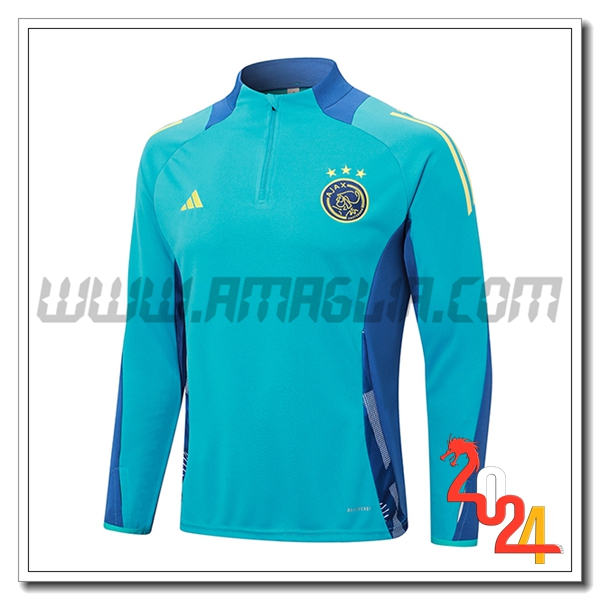 Felpa Allenamento Ajax Blu 2024 2025
