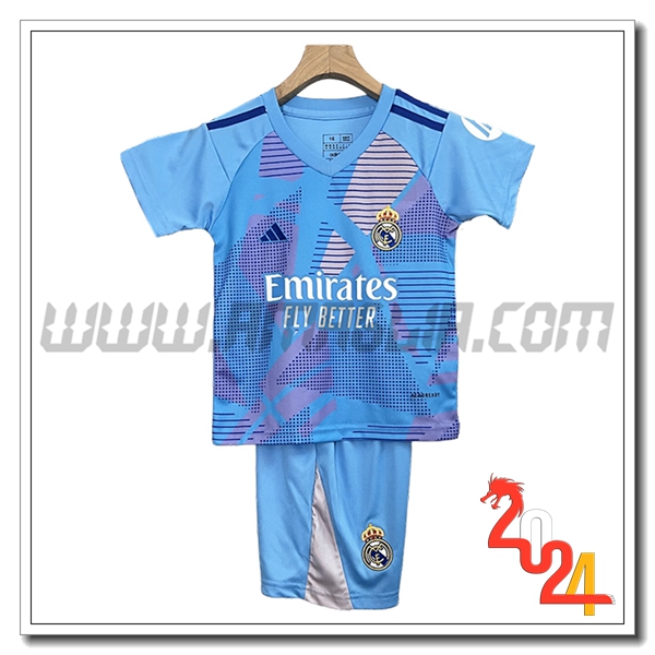 Prima Kit Maglia Portiere Real Madrid Bambino 2024 2025