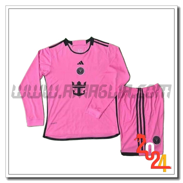 Kit Maglia Inter Miami CF Maniche lunghe Bambino Prima 2024 2025