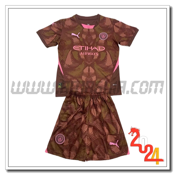 Kit Maglia Portiere Manchester City Bambino 2024 2025 Bruna