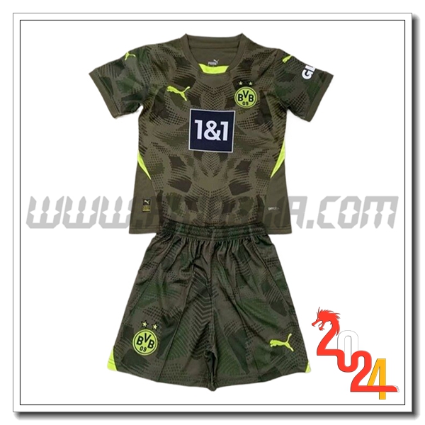 Kit Maglia Portiere Dortmund Bambino 2024 2025 Verde