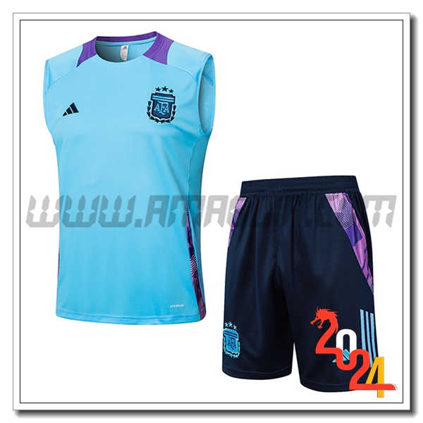 Kit Canotta Allenamento Argentina Blu/viola 2024 2025