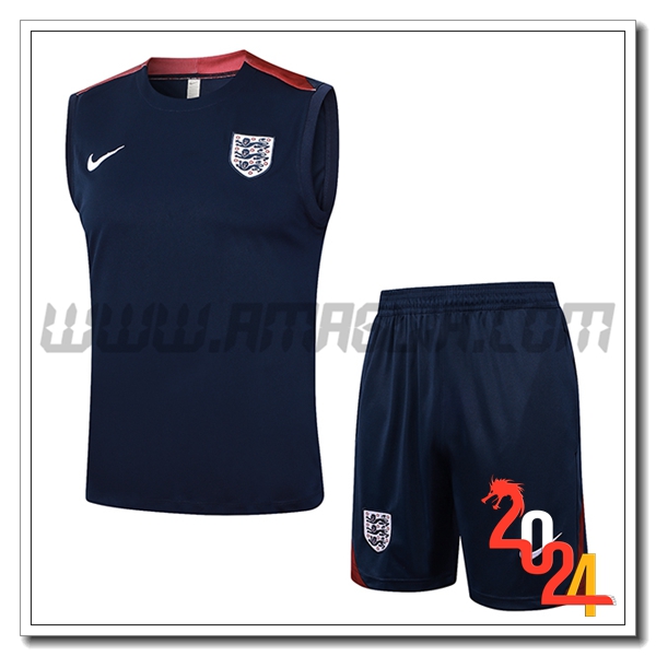 Kit Canotta Allenamento Inghilterra Blu Scuro 2024 2025 -02