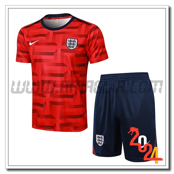 Kit Maglia Allenamento Inghilterra Rosso 2024 2025