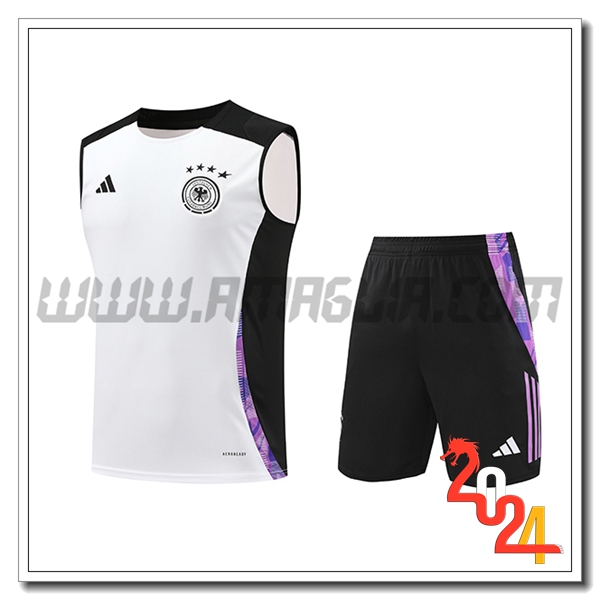 Kit Canotta Allenamento Germania Bianco/Nero/viola 2024 2025 -02