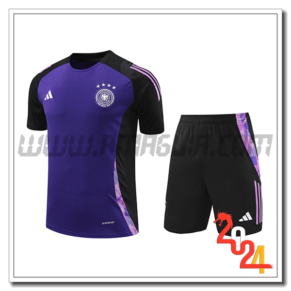 Kit Maglia Allenamento Germania viola/Nero 2024 2025 -03