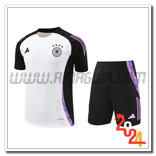 Kit Maglia Allenamento Germania Bianco/Nero/viola 2024 2025 -02