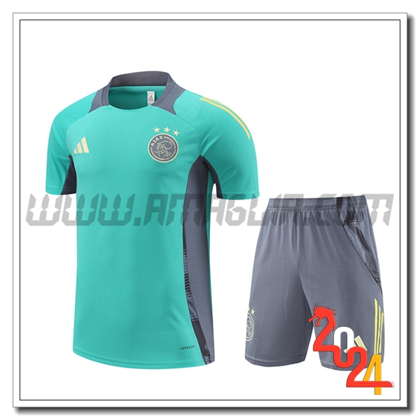 Kit Maglia Allenamento Ajax Verde/Grigio 2024 2025