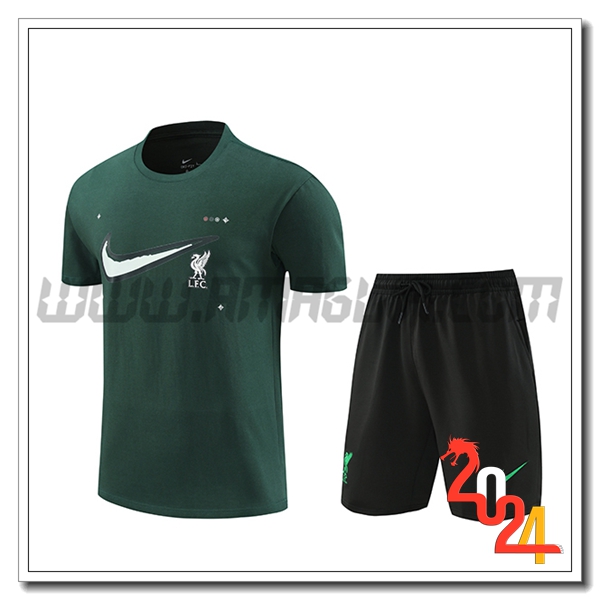 Kit Maglia Allenamento FC Liverpool Verde 2024 2025 -02
