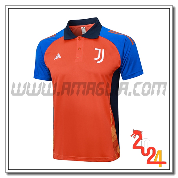 Maglia Polo Juventus Arancia/Blu 2024 2025