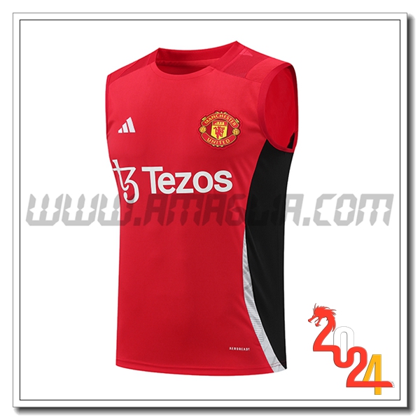 Canotta Allenamento Manchester United Rosso/Nero 2024 2025 -02