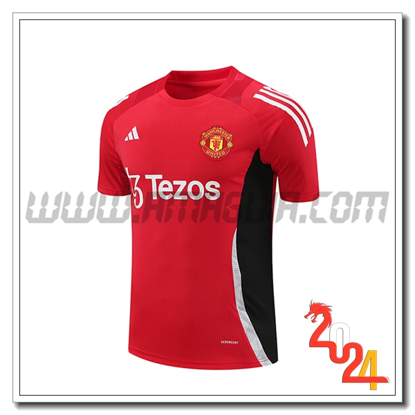 T Shirt Allenamento Manchester United Rosso/Nero 2024 2025