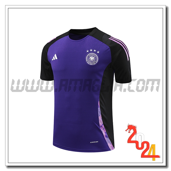 T Shirt Allenamento Germania viola/Nero 2024 2025 -02