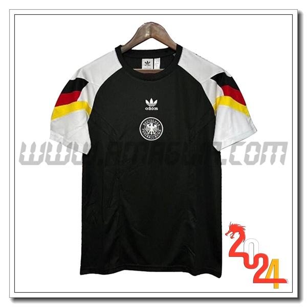 T Shirt Allenamento Germania Nero/Bianco 2024 2025