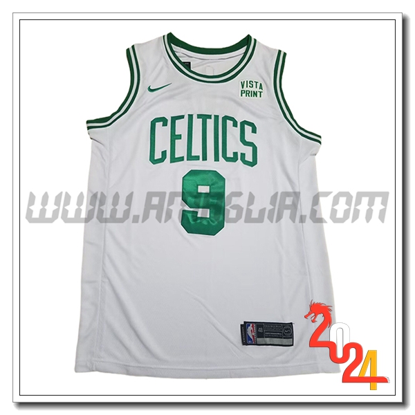 Maglia Boston Celtics (WHITE #9) 2024/25 Bianco/Verde