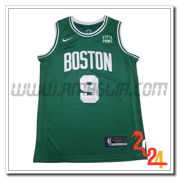 Maglia Boston Celtics (WHITE #9) 2024/25 Verde/Bianco