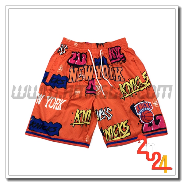 Pantaloncini NBA New York Knicks 2024/25 Arancia