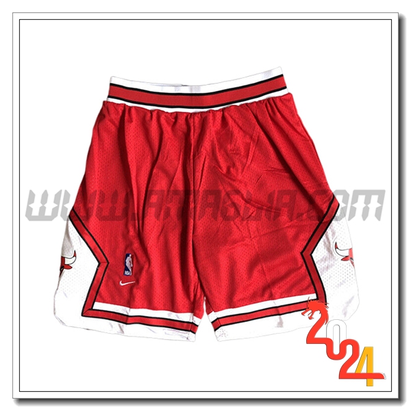 Pantaloncini NBA Chicago Bulls 2024/25 Rosso/Bianco -03