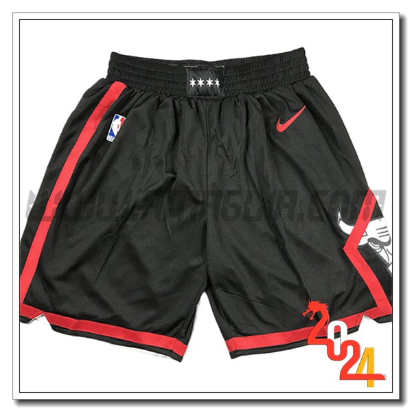Pantaloncini NBA Chicago Bulls 2024/25 Nero/Rosso -03